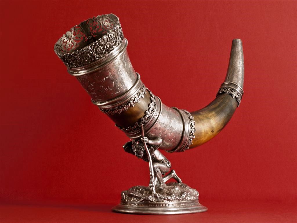 Róg górniczy znajdujący się w Muzeum Żup Solnych w Wieliczce