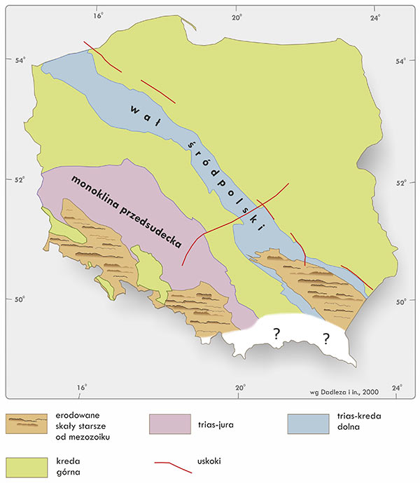 Mapa bez kenozoiku