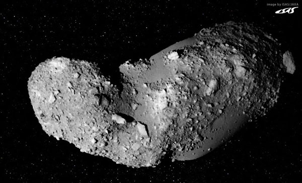 Asteroida Itokawa. Fot. Japan Aerospace Exploration Agency (JAXA)